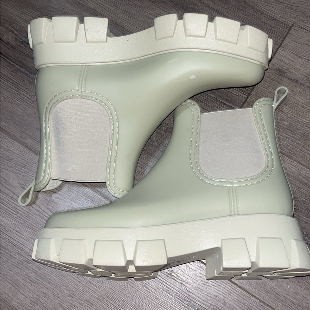 Jeffrey Campbell Mint Green Chunky Chelsea Boots